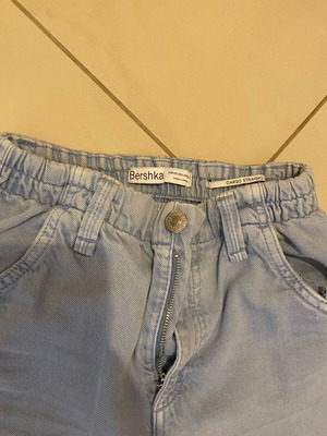 Cargo straight Bershka pants blue like new, size XS