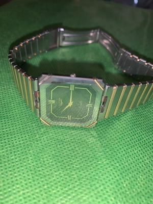 Longines Quartz vintage ρολόι μεταχειρισμένο, ασημί και χρυσαφί