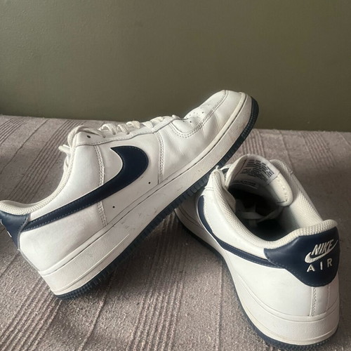 Nike Air Force 1 Low like new, white with blue swoosh, size 43