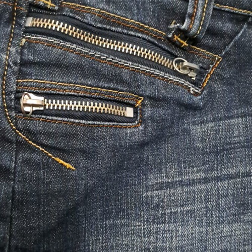 Miss Jeans Mini Skirt like new, blue with orange details