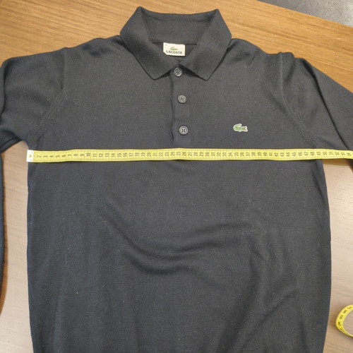 Lacoste men's wool sweater medium black like new