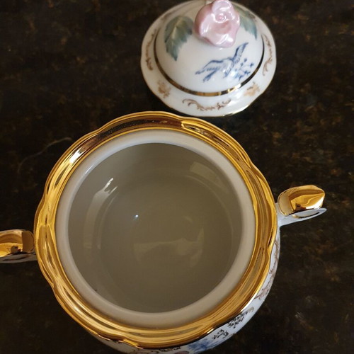 Coffee set 21 pieces 22 carat gold plated like new