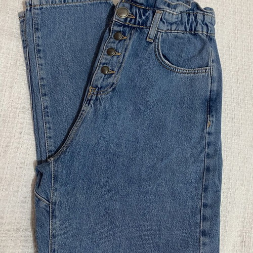Zara Balloon Jeans size 36 like new, blue with elastic waist