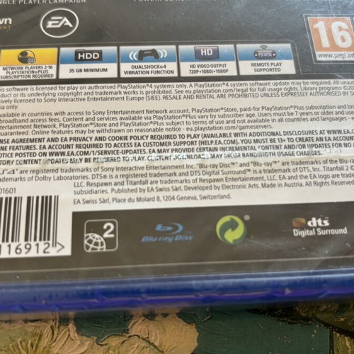 Titanfall 2 PS4 game, brand new factory sealed