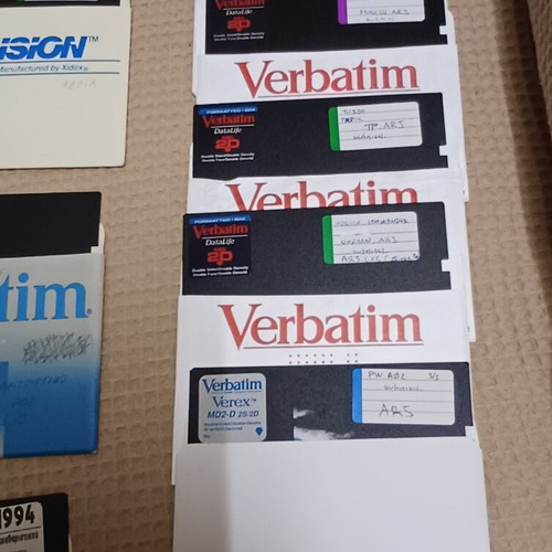 5.25" Floppy Disks like new, pack of 10 with Verbatim, Virgin, Basf, Noname