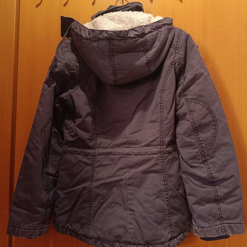 H&M winter jacket used, black and gray, EUR34