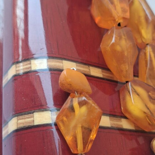 Amber Worry Beads like new, transparent, large proportional beads