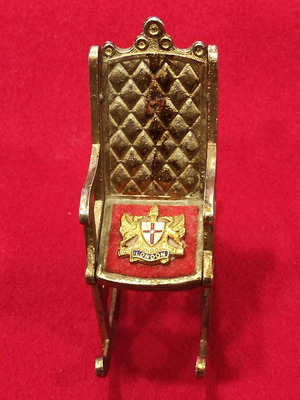 Gold-plated metal souvenir from 1960s London airport, like new