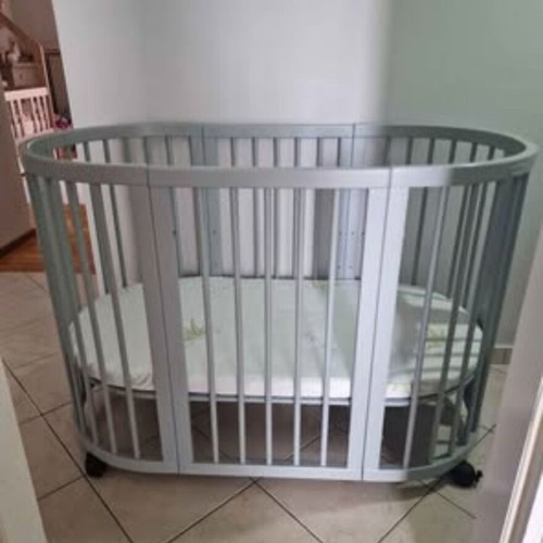 Ingvart Baby Cot with 2 Mattresses like new