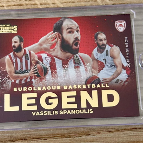 Vassilis Spanoulis Euroleague Legend card in acrylic case Panini 2025-26