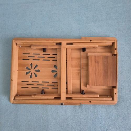 Wooden folding bamboo laptop and bed table