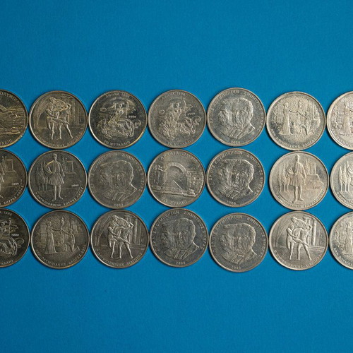 500 Drachma Coins Athens 2004 New, pack of 26