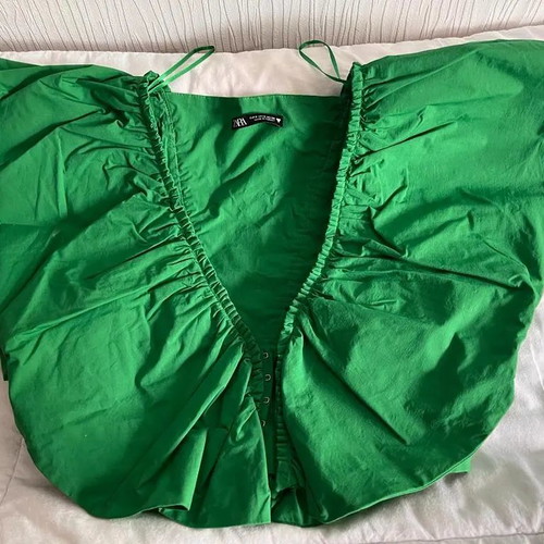 Zara corset top used, size S, green