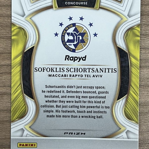 2025-26 Panini Select Euroleague Basketball Sofoklis Schortsanitis Red Ice card like new