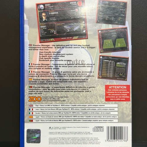Premier Manager 09 PS2 game used