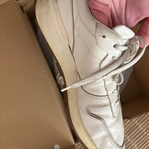 Massimo Dutti leather sneakers used, size 43, white