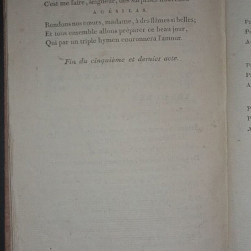 18th Century French Theatre Book used, 1797