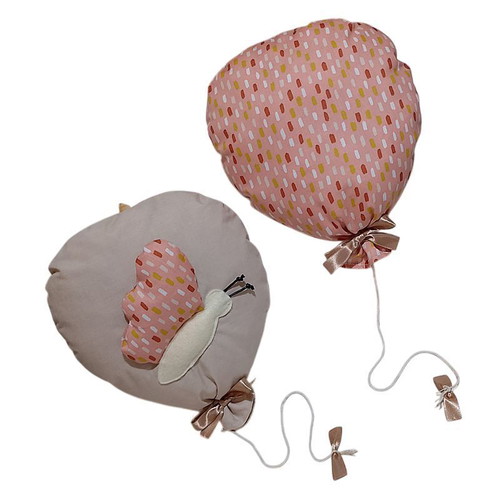 Set of 2 handmade hanging decorative balloons made of cotton fabric