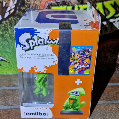 Splatoon Big Box Limited Edition Nintendo Wii U Game Amiibo Inkling Squid new sealed