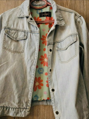 Fendi vintage denim light blue jacket small like new