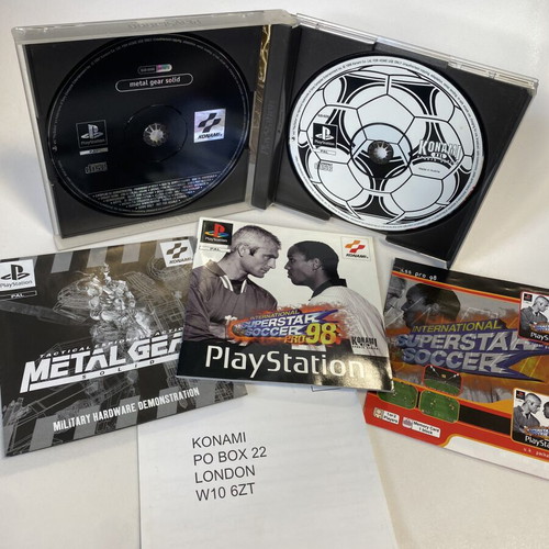 International Superstar Soccer 98 with Metal Gear Solid Demo PlayStation 1 PS1 like new