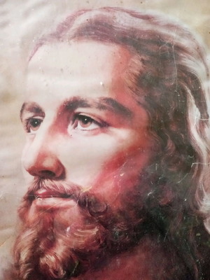 Antique frame with Jesus used