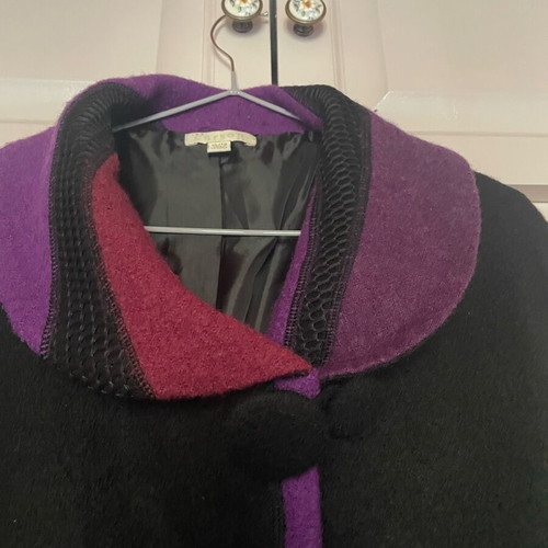 Coat like new, black with purple, size XL