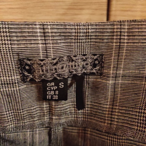 Cropped checked pants Attrattivo used, size S, black and white