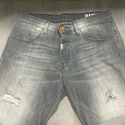 Men's gray denim shorts like new, size 34