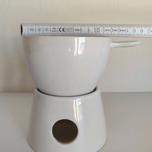 Ceramic fondue set new made of porcelain