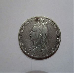 Μεγαλη Βρετανία, ασημενιο 1 shilling 1889