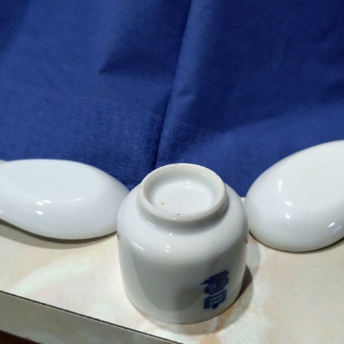 Japanese Sake Cup and 2 Soup Spoons new