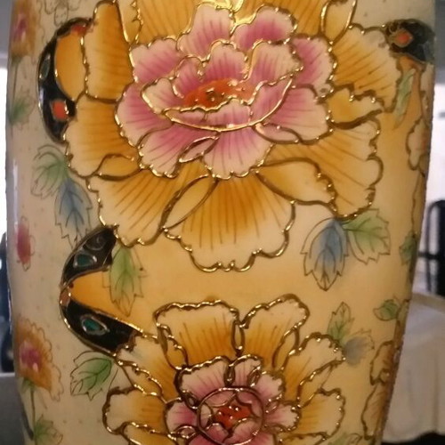 Royal Satsuma vase like new, 32 cm, hand-painted
