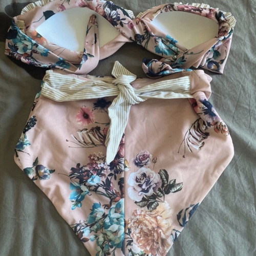 Madame Shoushou swimsuit medium pink floral like new