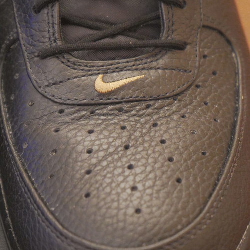 Nike Air Force 1 Luxe size 48.5 like new black leather casual shoes