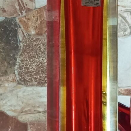 Murano Mandruzzato Vase 1965 NOS with Label, 30cm