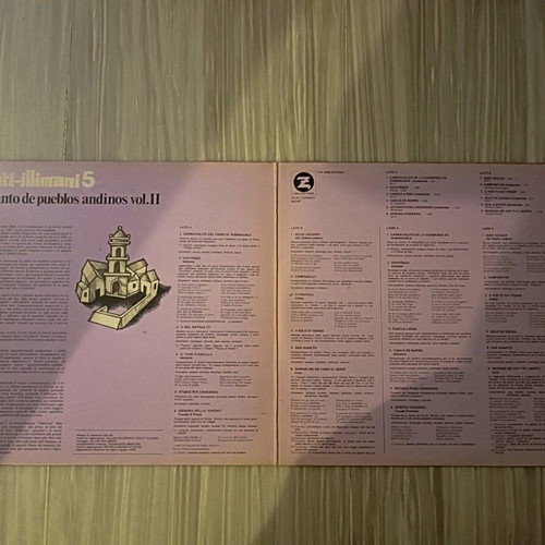 Imti-illimani 5 Canto de pueblos andinos vol. II vinyl record like new