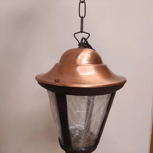 Pendant single-light lamp with copper and aluminum new