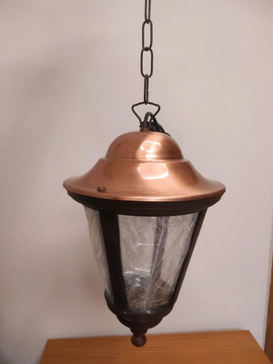Pendant single-light lamp with copper and aluminum new