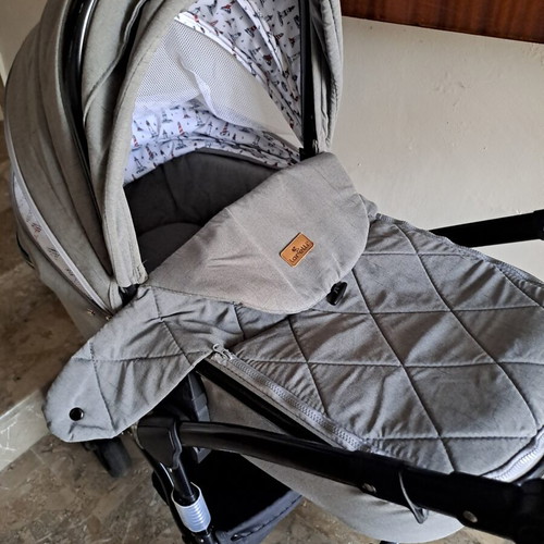 Lorelli Rimini 3in1 baby stroller, grey, suspension, storage