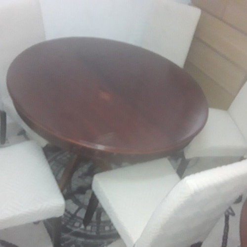 Chairs set of 4 like new with handmade upholstery and wooden frame