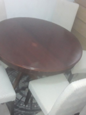 Chairs set of 4 like new with handmade upholstery and wooden frame