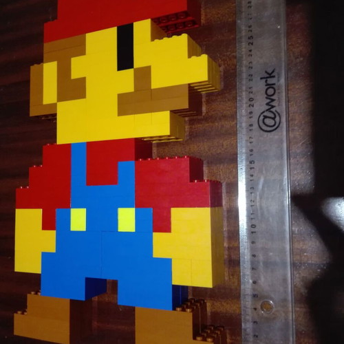 Super Mario figure made of LEGO bricks new, giant