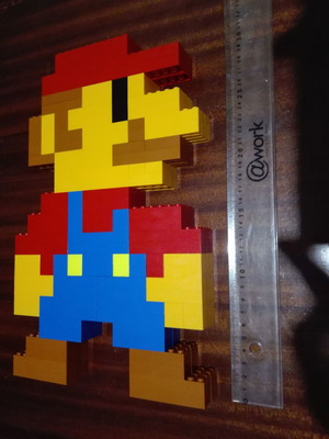 Super Mario figure made of LEGO bricks new, giant