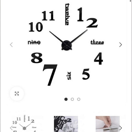 Numbers And Letters Do It Yourself Black 3D wall clock