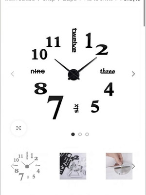 Numbers And Letters Do It Yourself Black 3D wall clock