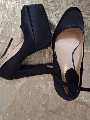 Diamantique black platform shoes size 37 new