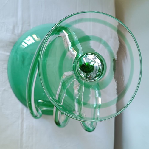 Vintage bonbonniere made of blown glass Krosno like new