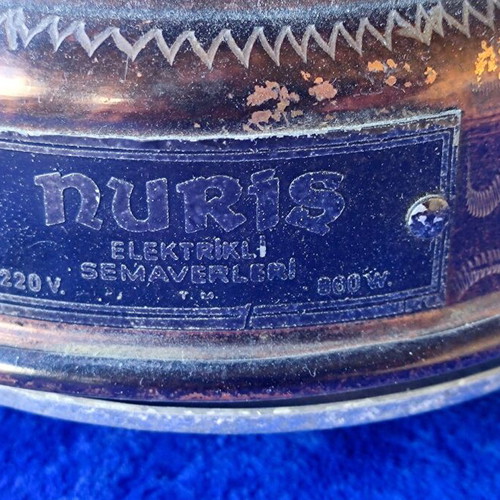 Old Copper Handmade Samovar Nuris used, Polite style