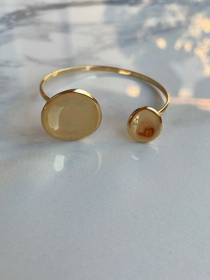 Steel bracelet new, gold color, ancient Greek style